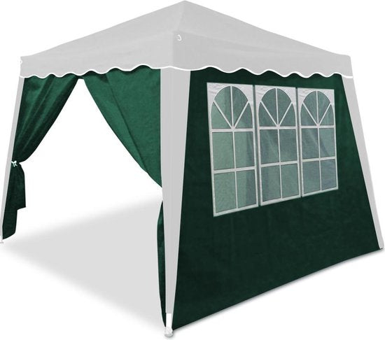 Casaria 2x Pignon latéral Pavillon pliant Capri vert 3x3m