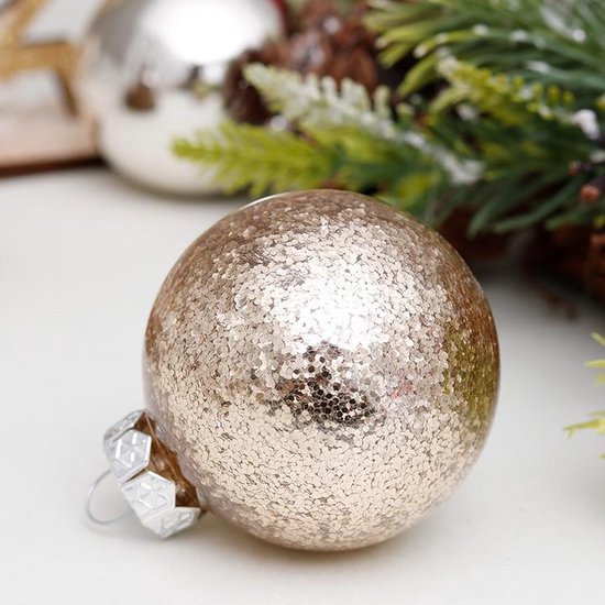 Set de boules de Noël de luxe or et argent - 30 pièces - boules en plastique - boules or - argent - décoration - décoration de Noël