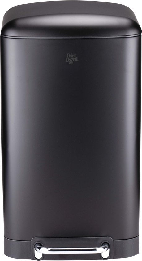 Dirt Devil Pedal bin 30 litres - Poubelle - acier inoxydable - Noir