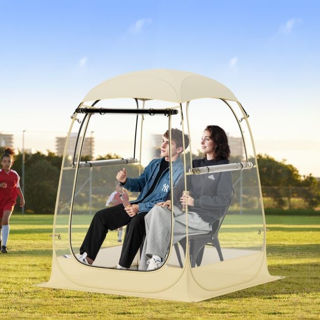 Tente de camping Coast Transparent pour 2 personnes - 128x128x158 cm - 3 saisons - Vue panoramique