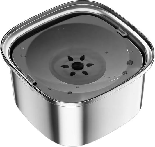 Vulpes Goods® Drinking Bowl Dog - Bol à eau pour chiens - Anti-renversement - Réduit la bave - acier inoxydable - En déplacement - 3L