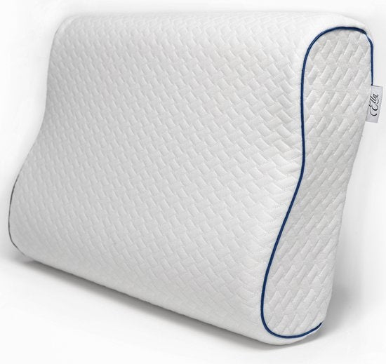 Ella® Oreiller orthopédique contre les douleurs cervicales - Oreiller ergonomique en mousse à mémoire de forme - 40x60cm