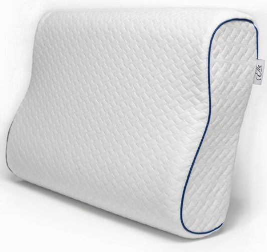 Ella® Oreiller orthopédique contre les douleurs cervicales - Oreiller ergonomique en mousse à mémoire de forme - 40x60cm