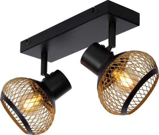 Lucide LUCAS - Spot de plafond (lampe de plafond) - 2xE14 - Or mat / Laiton