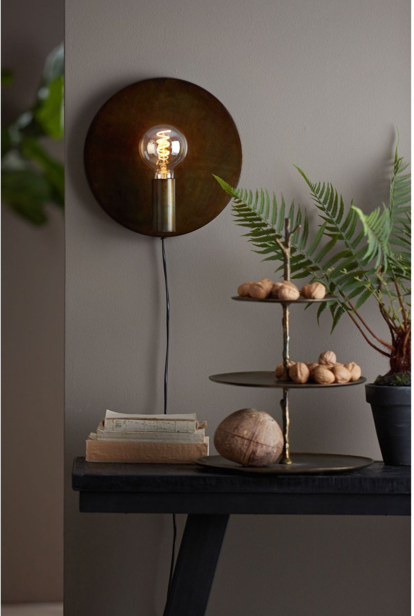 Light & Living Wall Light Disc Gold Ø30cm x 11cm - Applique murale de luxe pour l'intérieur