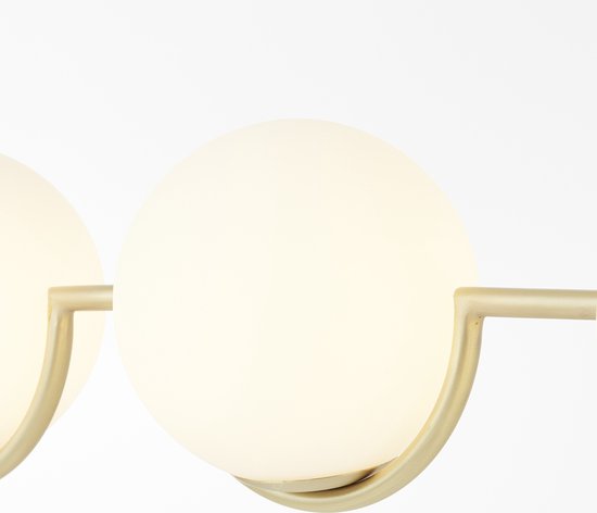 Lampe suspendue Brilliant Glint 4 flammes bois/verre de laiton/métal 4x D45, E14, 40 W, Convient pour une lampe suspendue (non incluse)