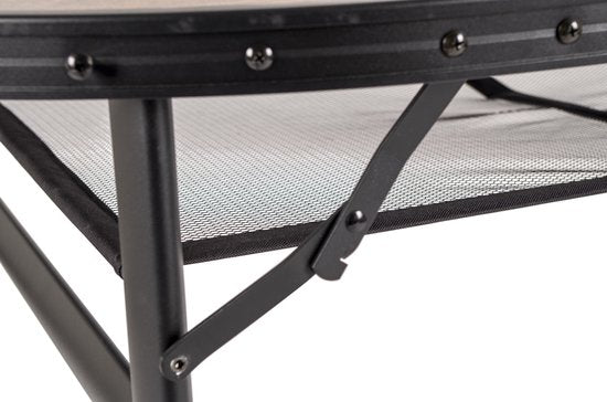 Bo-Camp - Industrial - Table - Woodbine - Ovale - Modèle « valise » - 150 x 80 cm