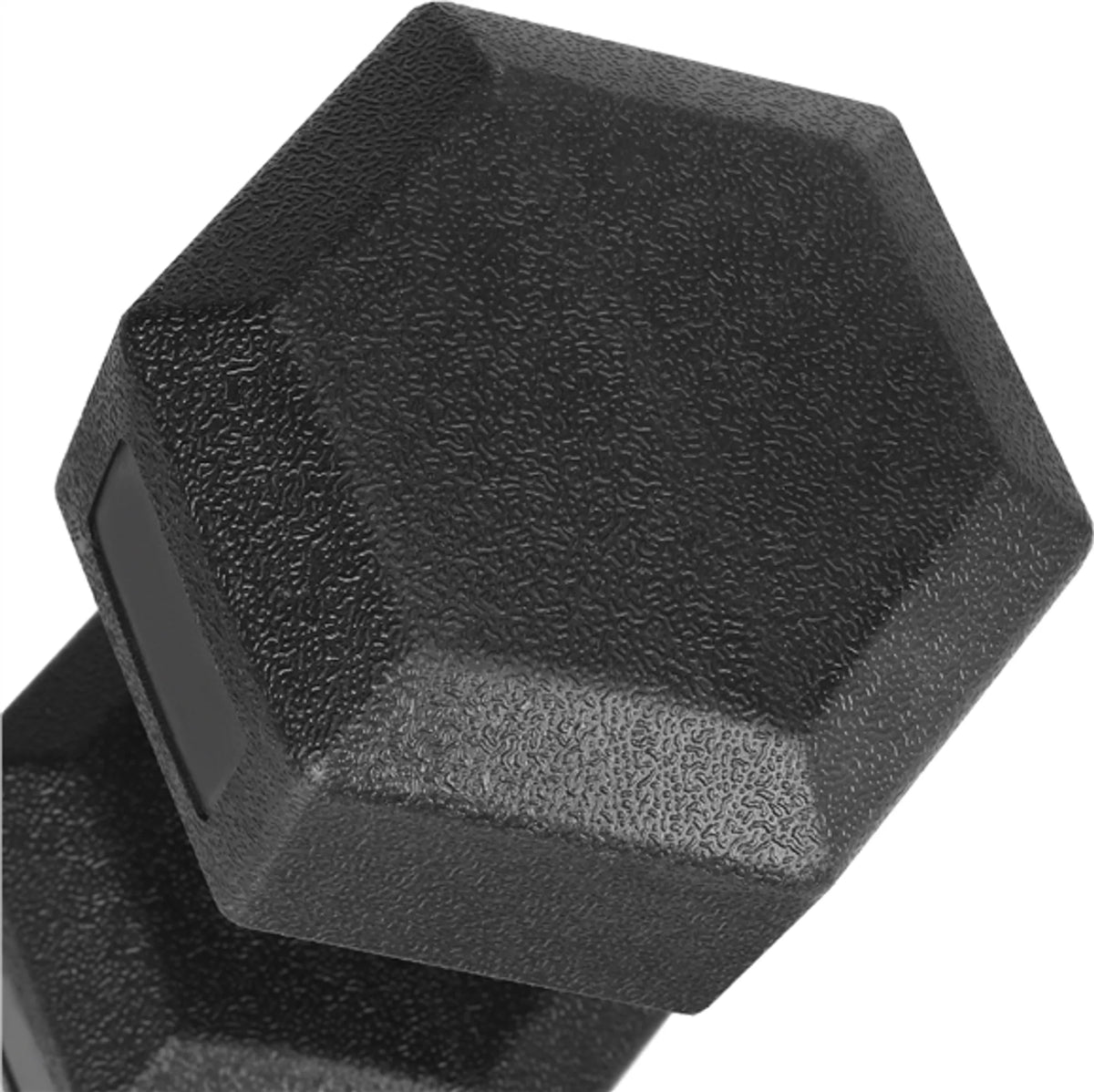 Yaheetech Haltères 7.5 kg Lot de 2 - Conception hexagonale antiroulis, poignée ergonomique et revêtement PVC protégeant le sol - Pour la musculation et le cardio - Fonte noire, béton et PVC - 31 x 14.6 x 14.6 cm