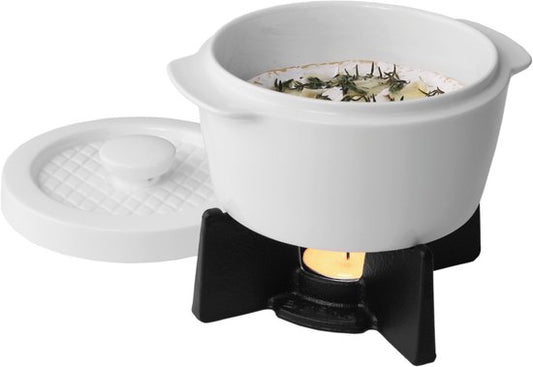 Boska Cheese Baker - Plat à four avec base - pour Camembert - Fondue au fromage - Blanc