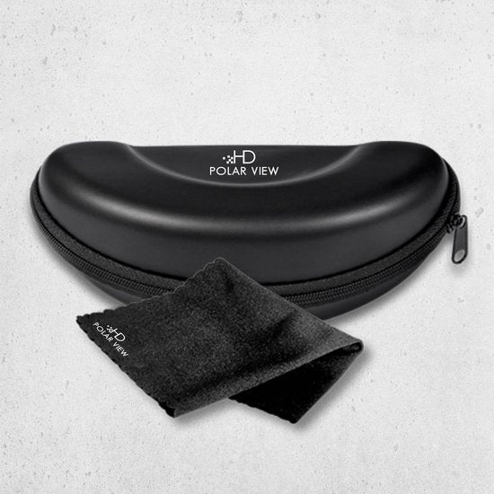 Lunettes de soleil HD Polar View , 2x noir, 1x marron - Unisex - Lunettes de soleil polarisées - avec 1x étui de rangement rigide