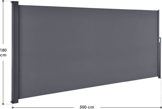 Brise-vent/auvent latéral Dubaï 500x180 cm anthracite