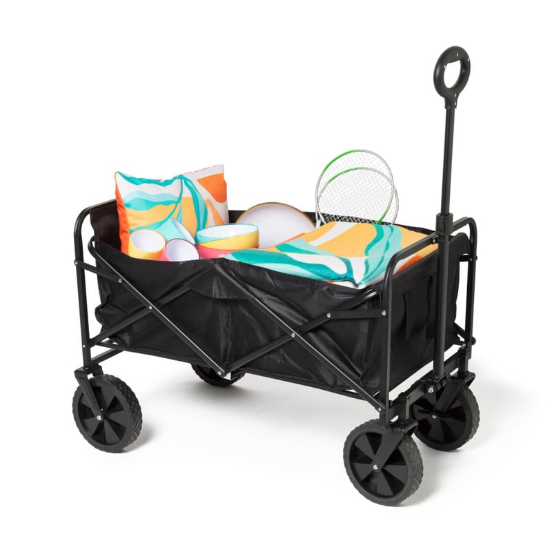 Xenos Wagon pliable - 103 x 54 x 108 cm - Noir