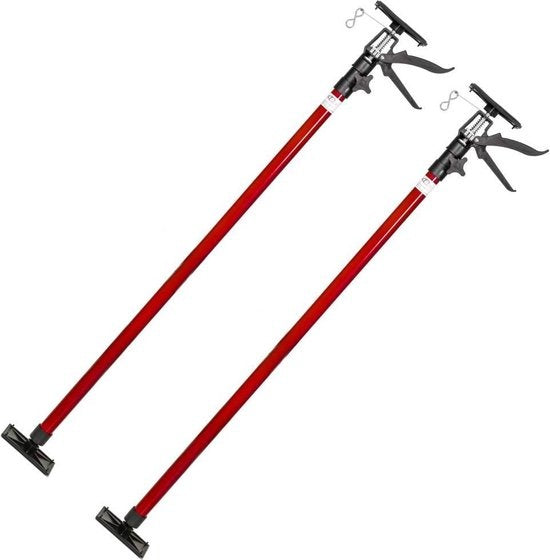 TecTake - set de 2 supports de plafond - tampon de construction - 115 - 290 cm - rouge - 402399