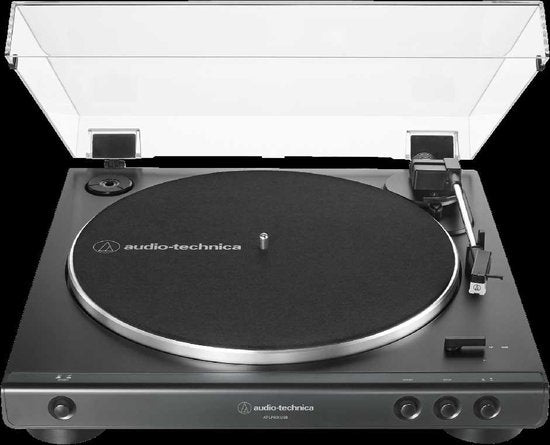 Platine vinyle à entraînement par courroie Audio-Technica AT-LP60XUSB, gris métallisé