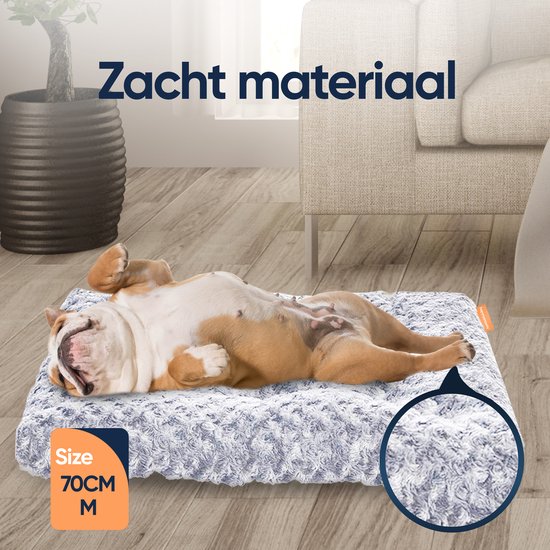 Happysnuts Dog Cushion 120x80cm - Extra Large - Fluffy - Luxury Dog Bed - Dog Bed - Washable - Grey