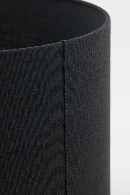 Light & Living Abat-jour cylindrique Livigno - Noir - Ø 50 x 38 cm - Moderne