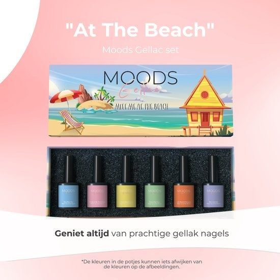 Vernis semi permanent Moods Gellac - Set de 6 pièces - Vernis à ongles en gel - 8ML - Edition été - Gellac - Nails - Gel Polish Starter Pack - Couleurs d'été