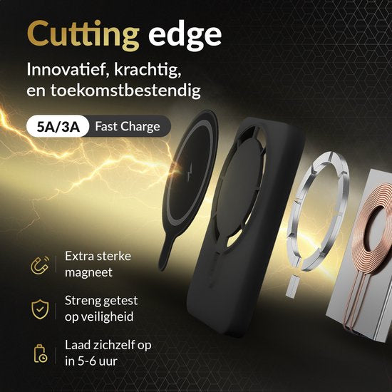 Surge Wireless Powerbank 10000mAh - compatible Magsafe - Chargeur rapide 22,5W - Convient à l'iPhone 12, 13, 14, 15, 16