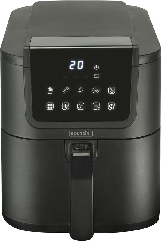Bourgini Slimfit Airfryer Pure XL - Friteuse à air chaud - 5 litres - 1500W - sans PFAS