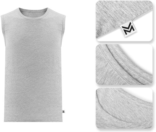 Milanoro - M - T-shirt sans manches - Gris clair