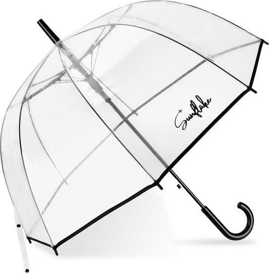 Parapluie transparent - Transparent - Parapluie dôme pour adultes - Mariage - Parapluie de mariage - Sunflake