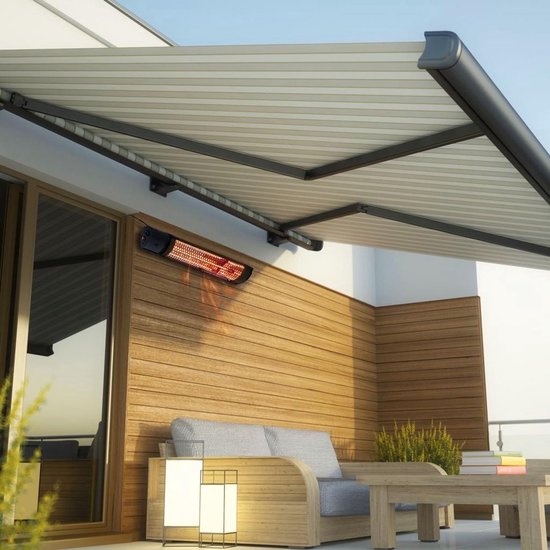 Starlyf Radiateur de terrasse - Chauffage - Etanche - Temps de chauffe 1 seconde - Protection contre la surchauffe - Noir mat