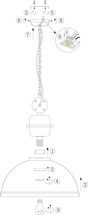 Steinhauer Lampe pendante Mexlite Gaeve- noir