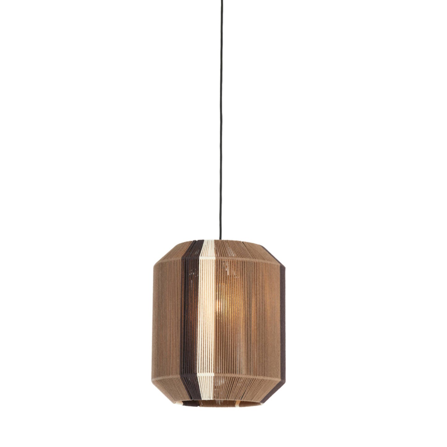 Suspension Kozana - Ø 36 x 43 cm - Marron/Crème/Marron foncé