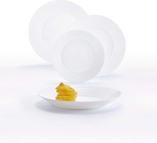 Service de vaisselle Luminarc 1700 White Glass 18 Pièces
