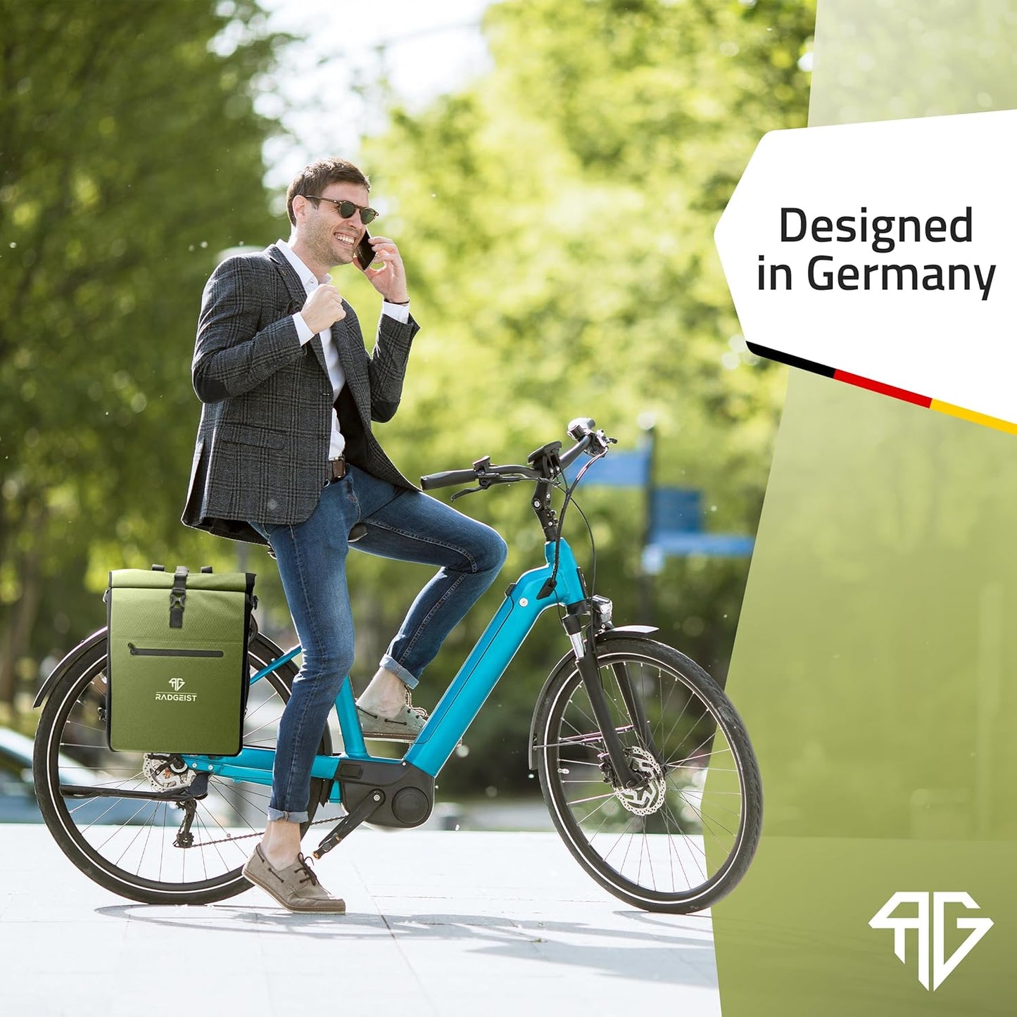 RADGEIST 3in1 sac à vélo pour porteur I sac à vélo et sac à dos 25L I 100% étanche