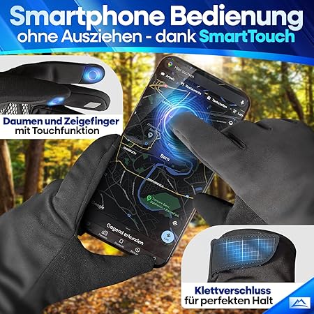 Nextcover® Gants de vélo d'hiver - ThermoShield 2.0 - Unisex - tailles S-XXL - Chauds et imperméables thermo - hiver imperméable