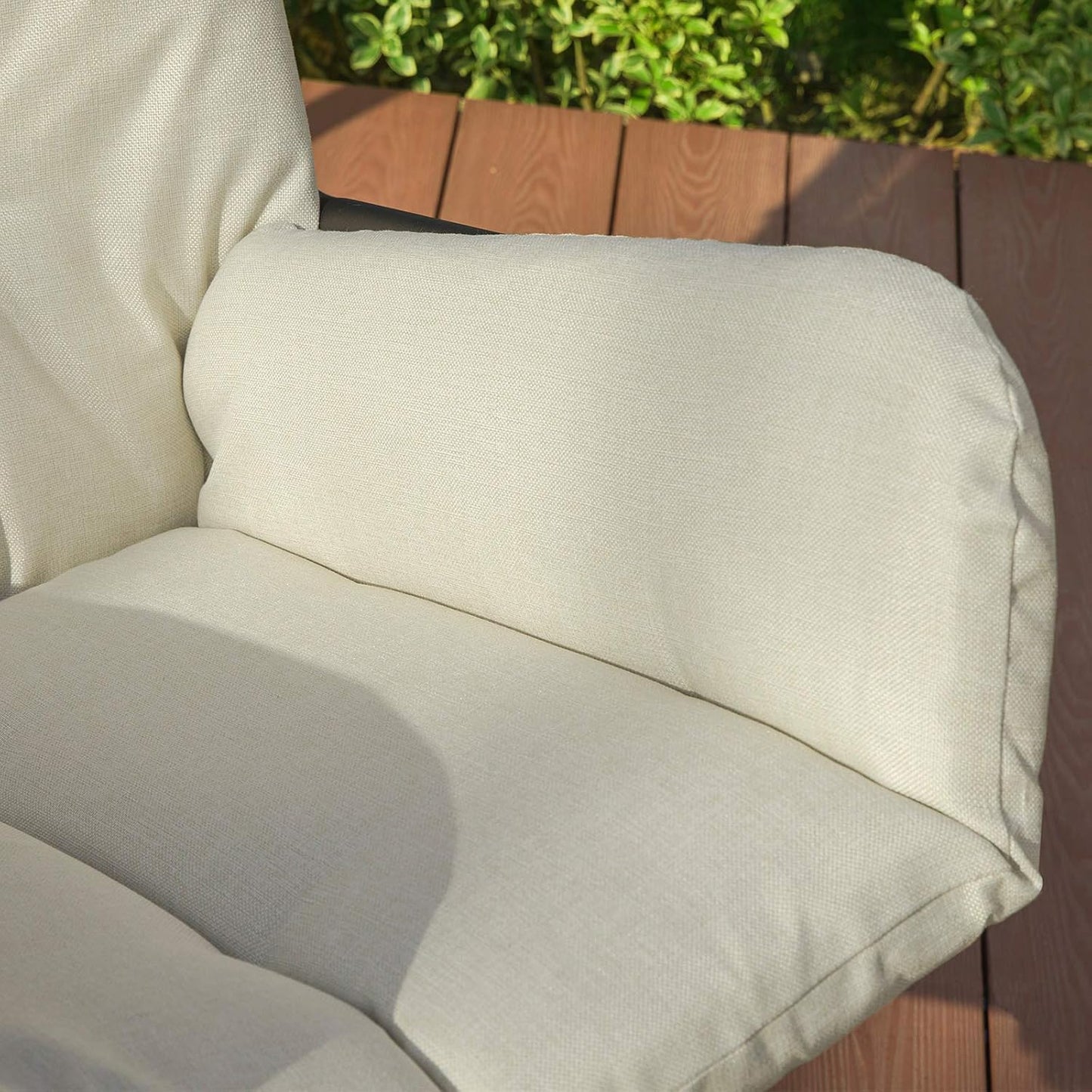 SoBuy Chaise suspendue avec cadre - Max. 150 kg - 103 x 125 x 190 cm - Crème