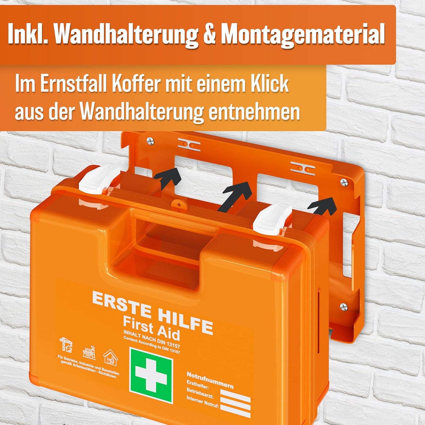 Trousse de secours héroïque - 28x22x11.5cm - Orange