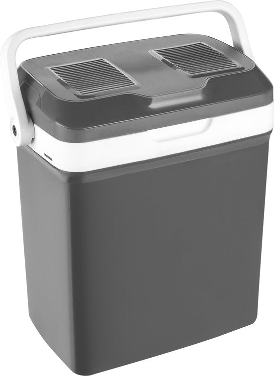Outbee Coolbox - Coolbox électrique 12v 230 volt - Coolbox voiture - 21L - Convient aux bouteilles de 1,5 litre - Gris