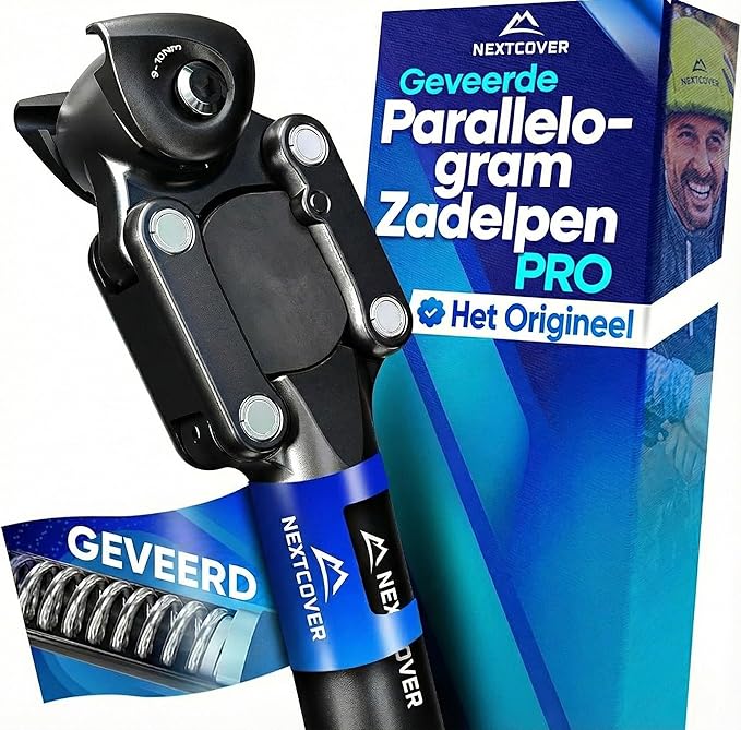 Tige de selle à suspension NEXTCOVER® - Technologie Comfort-Spring - Noir - 34.9 mm