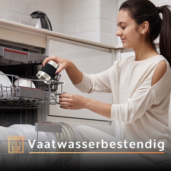 JAP Appliances Milky Whirl - Mousseur à lait électrique 4 en 1 (500W) - Mousseur à lait de 500 ml - Lavable au lave-vaisselle - Noir