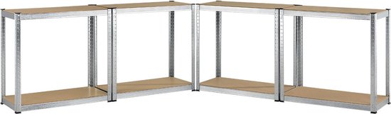 2 pièces Rayonnage pour entrepôts / Rayonnage de stockage - Easy - 160 x 80 x 40 cm