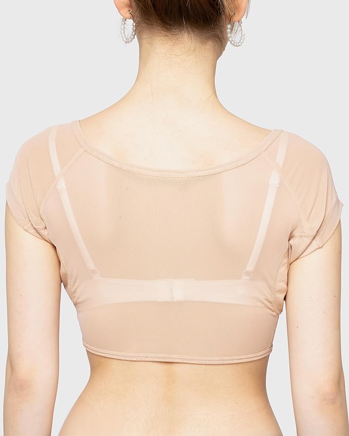 Fibershirts Top Ladies Antisudor White - Sous-pull absorbant - Contre les taches de sueur Taille M