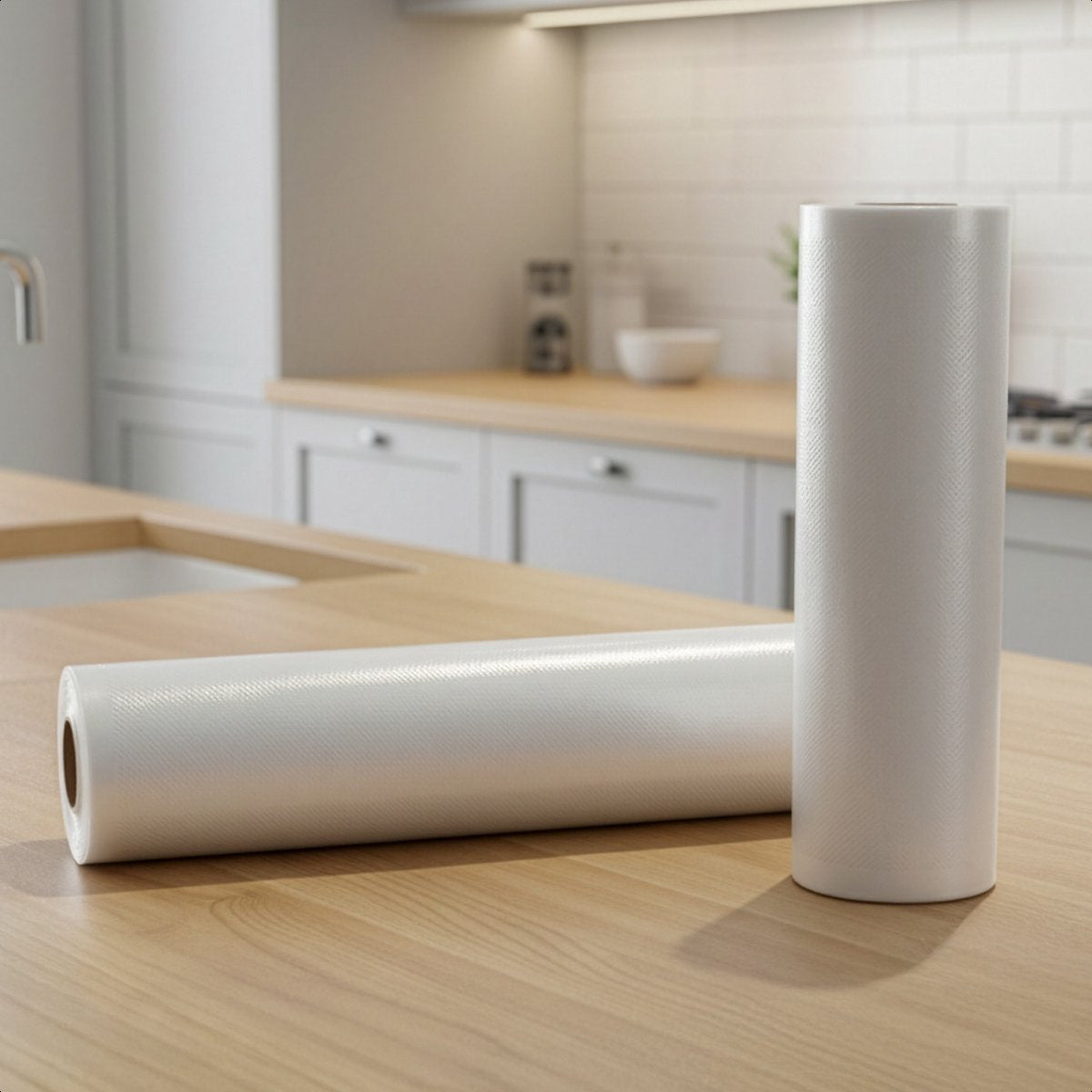 KitchenBrothers Rouleaux de mise sous vide 2 pièces - 28x600cm - sans BPA - pour machine à vide et sous-vide - Emballage alimentaire universel et solide