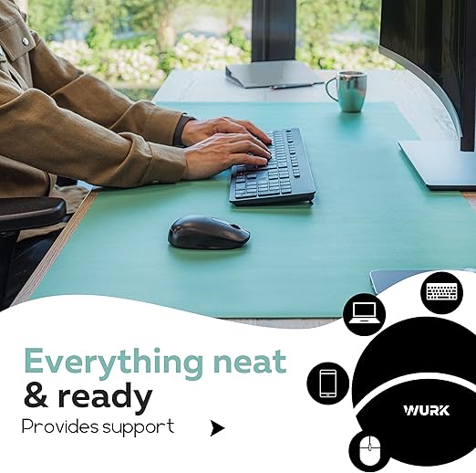 Sous-main Wurk - 80 x 40 cm - turquoise