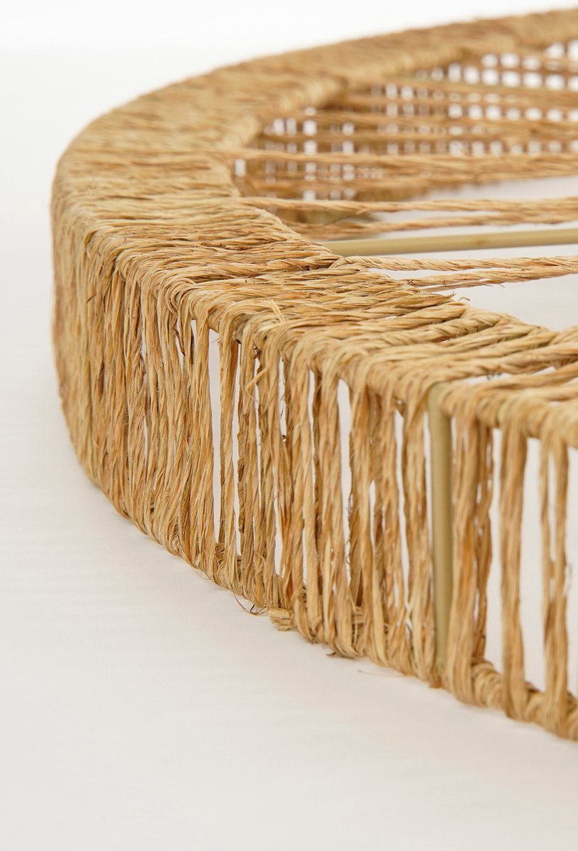 Mica Decorations Miroir mural Ludy - H5 x Ø70 cm - Jute - Marron clair