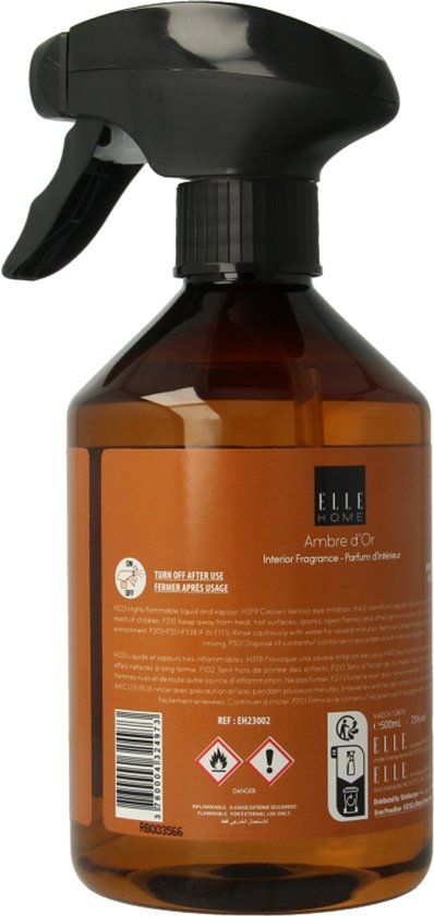 Elle Home - Ambre d'Or - Spray d'ambiance 500 ml