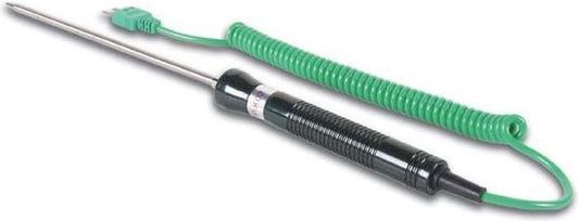 Velleman Sonde de température, type K, pour liquides, type long, -50 °C-300 °C, câble de 15,5 cm, vert