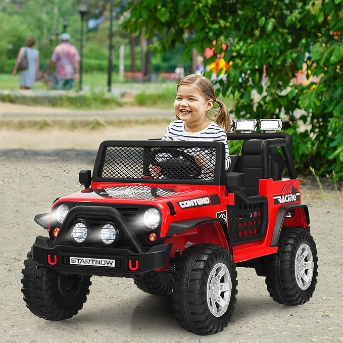 Voiture électrique pour enfants Coast 12 V – avec télécommande, musique et port USB 114,5 x 72 x 74 cm – Rouge