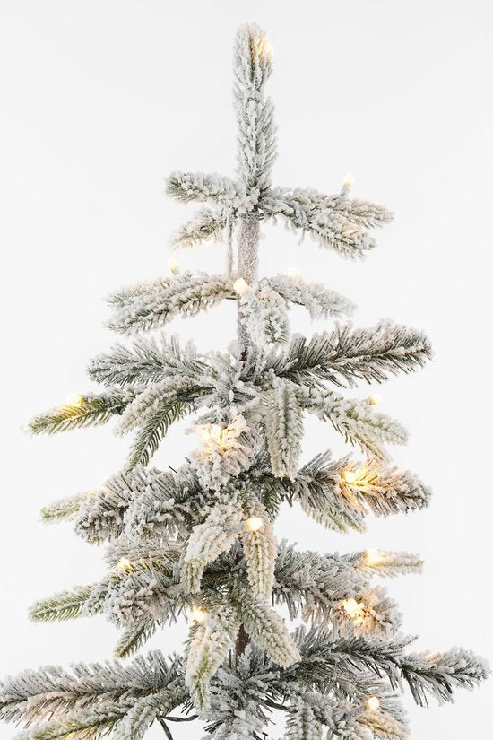 Black Box Trees : sapin de Noël artificiel avec éclairage, minuterie et fonction de variation d'intensité - H 155 x Ø 48 cm - Vert