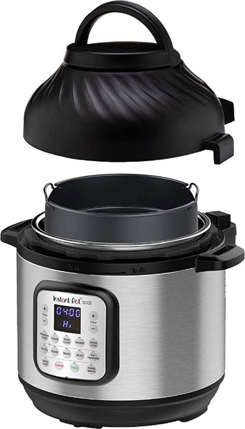 Instant Pot Duo Crisp 11-en-1 Multicooker with Airfryer 7.6L - Cuisson rapide à la pression, Sauté, Cuisson lente, Vapeur, Maintien au chaud, Sous vide, Friture, Gril, Cuisson au four, Rôtissage, Séchage