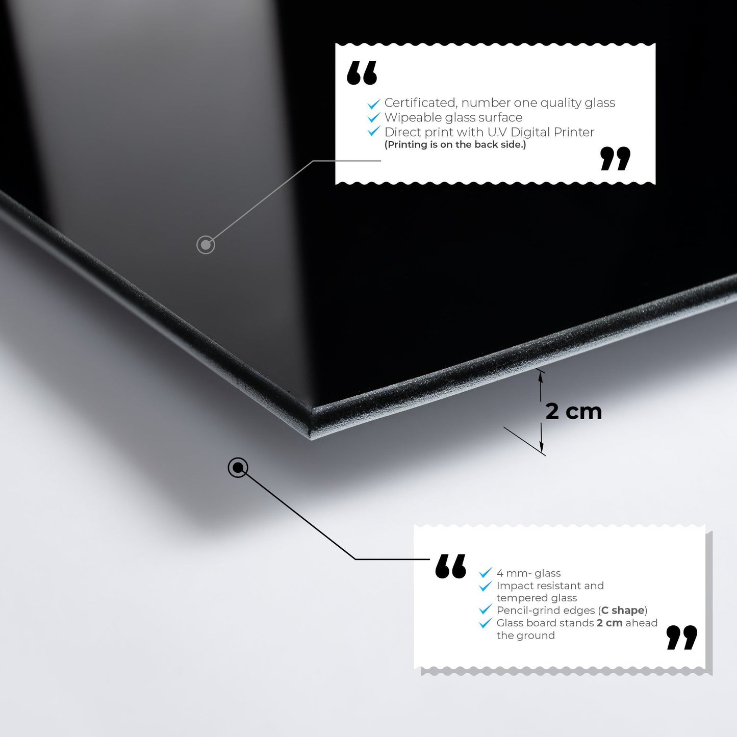 Bozeman Tableau décoratif en verre trempé - 50 x 70 cm - Multicolore