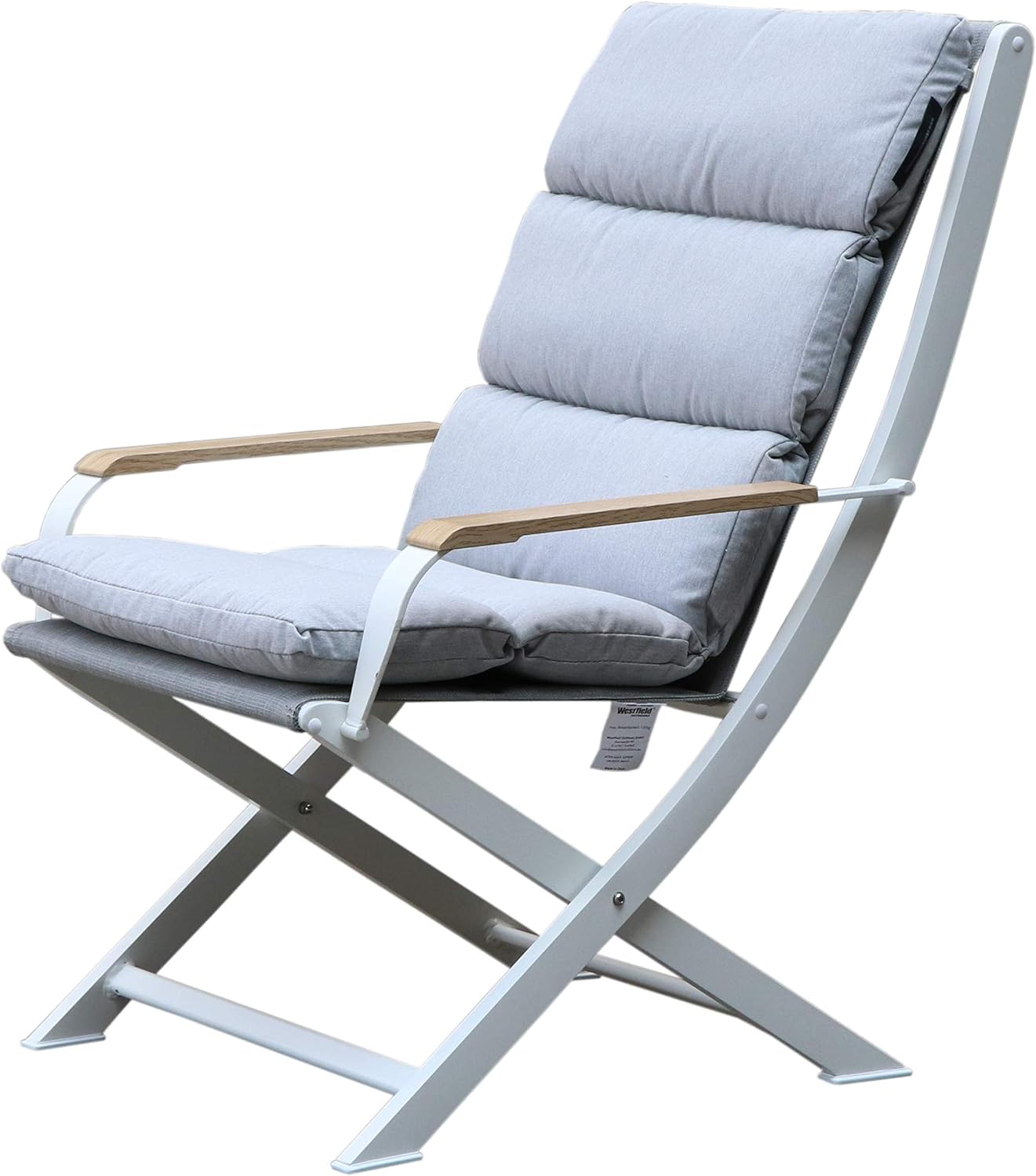 Westfield Amber Lounge Garden Chair with Hocker - Coussin inclus - Gris