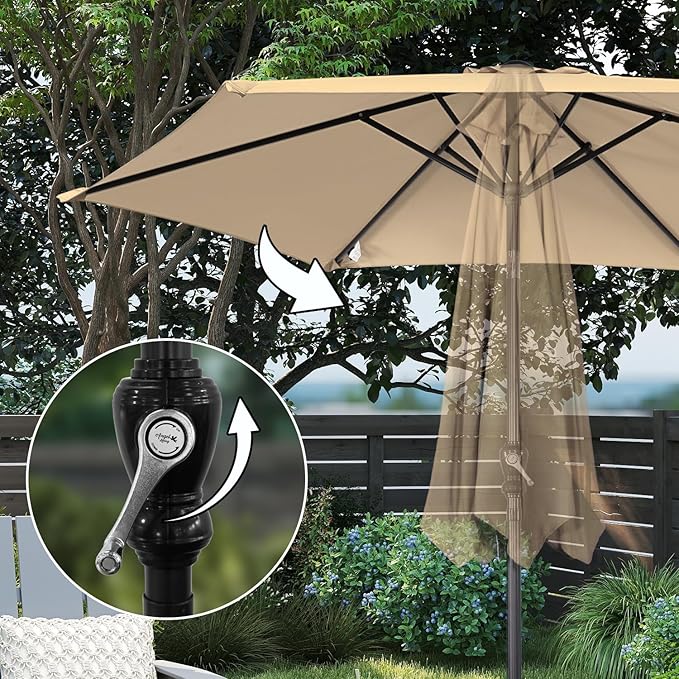 Angel Living Parasol Ø250 cm - Inclinable - Beige