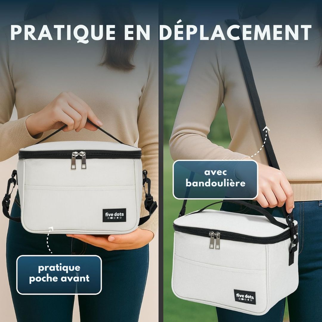 Sac isotherme - five Dots - 7L - gris